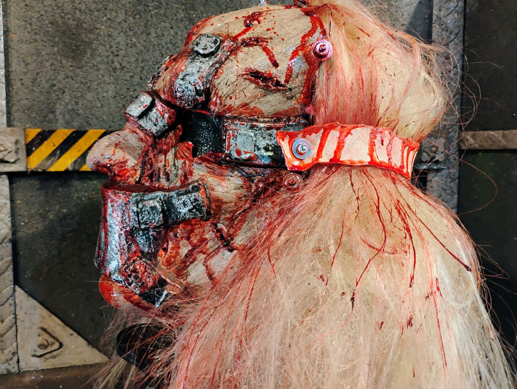 Masochist half mask with full wig